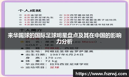 来华踢球的国际足球明星盘点及其在中国的影响力分析